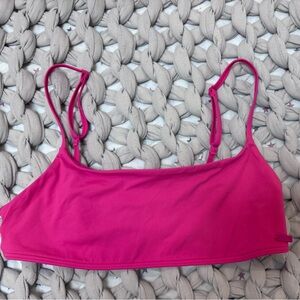 Roxy Seamless Strappy Bikini Top in Hot Pink
